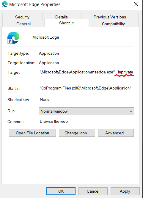 open file location